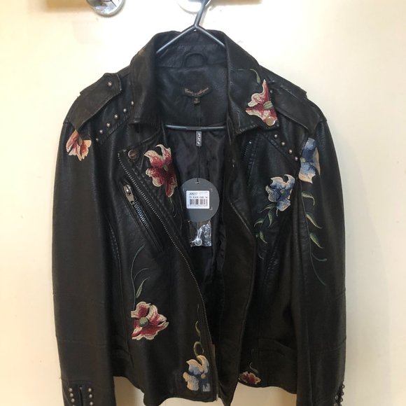 black jacket embroidered